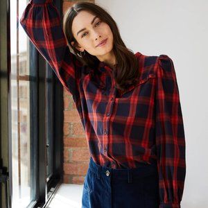 Organic Cotton Check Blouse